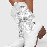 Anna Botas de Vaquero Modernas con Cremallera Lateral - Estilo y Comodidad para Tus Días Casual