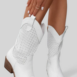 Anna Botas de Vaquero Modernas con Cremallera Lateral - Estilo y Comodidad para Tus Días Casual