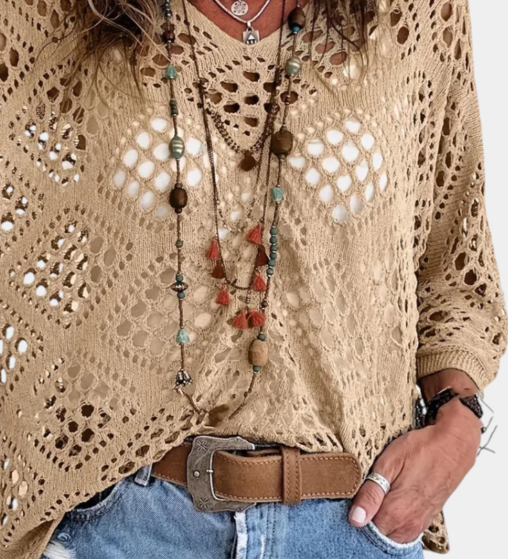 Elegante Blusa de Encaje Fern para un look sofisticado