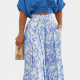 Conjunto Olivia Boho con Cuello en V y Pierna Ancha para un Estilo Unico