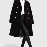 Abrigo Clásico de Lana Yara con Silueta Estructurada Para un Look Elegante y Sofisticado