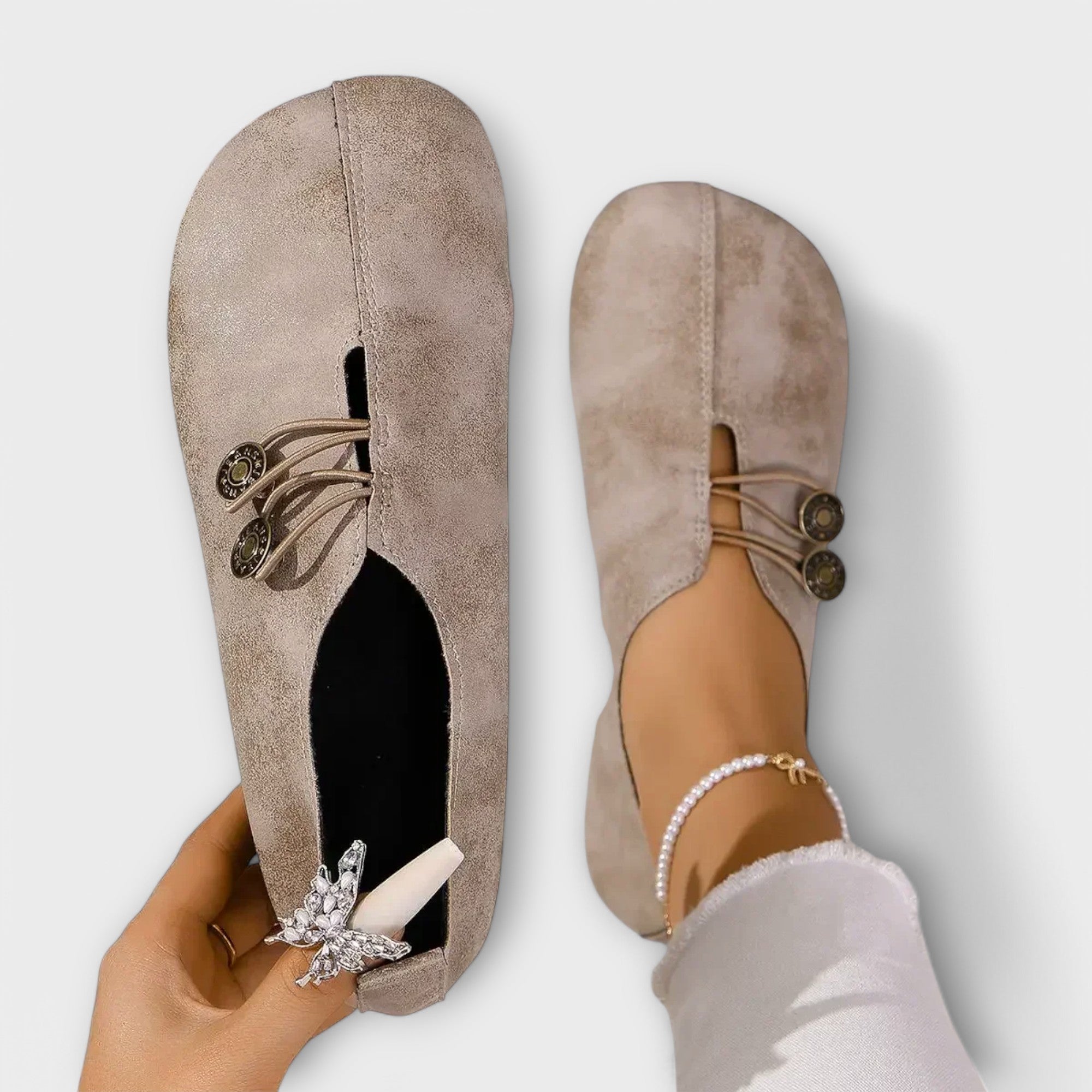 Taera Mocasín de Ante Ultra Ligero para Comodidad y Estilo