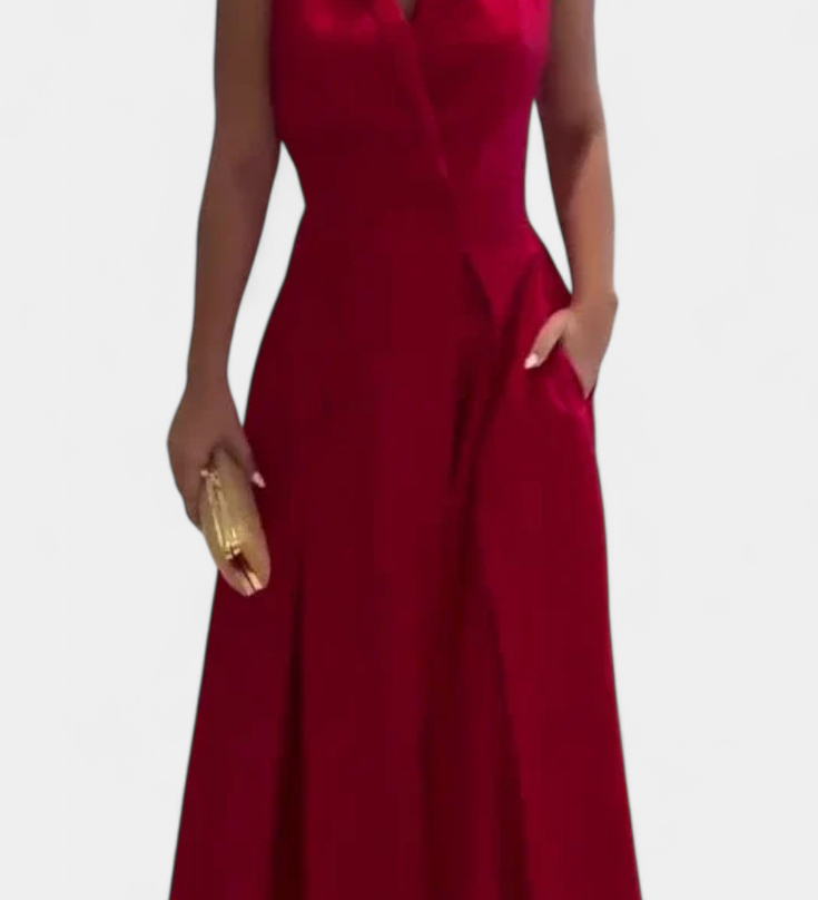 Vestido Blazer sin Mangas Beverly de Corte A y Botones - Elegancia y Estilo en Cada Detalle