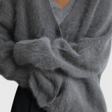 Elegante suéter de mezclilla de cachemira suave Daniela