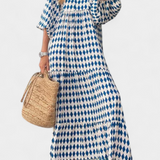 Aroa Vestido Boho con Encantador Estampado Artístico y Silueta Suelta y Cómoda