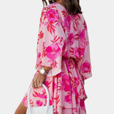 Vestido Mini Eliza con Nudo Frontal y Volantes para un Look Elegante y Encantador