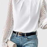 Blusa de Manga Longa Náutica Helga – Estilo Casual e Elegante