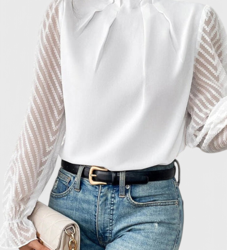 Blusa de Manga Longa Náutica Helga – Estilo Casual e Elegante