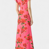 Vestido Qipao Mayra con Encantador Estampado de Rosas para un Toque Elegante
