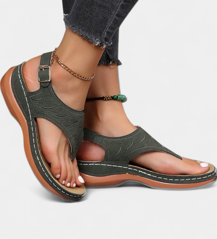 Cristina Sandalias Ergonómicas con Plantilla Ortopédica para Comodidad y Apoyo Supreme