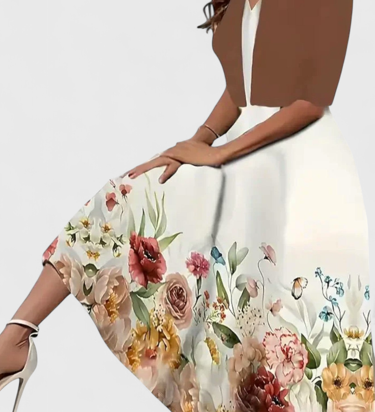 Elegante Conjunto de Vestido y Blazer Midi para un Estilo Sofisticado