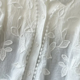 Camisa de Encaje Bordado Prairie - Estilo Rústico y Elegante