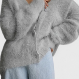 Elegante suéter de mezclilla de cachemira suave Daniela