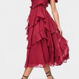 Vestido Midi Natalie Radiante con Caída Suave y Silueta Femenina para un look Elegantemente Chic