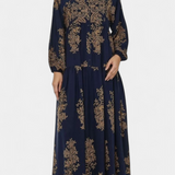 Yaiza Vestido Maxi de Estilo Bohemio con Elegantes Estampados Vintage