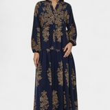 Yaiza Vestido Maxi de Estilo Bohemio con Elegantes Estampados Vintage