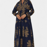 Yaiza Vestido Maxi de Estilo Bohemio con Elegantes Estampados Vintage