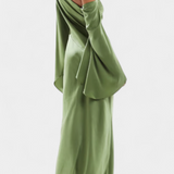 Vestido Maxi Asimétrico Keisha de Un Hombro con Cintura Esculpida para un Look Impactante