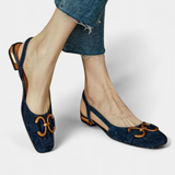Alma Mocasines Slingback con Diseño de Punta Cuadrada para un Estilo Elegante