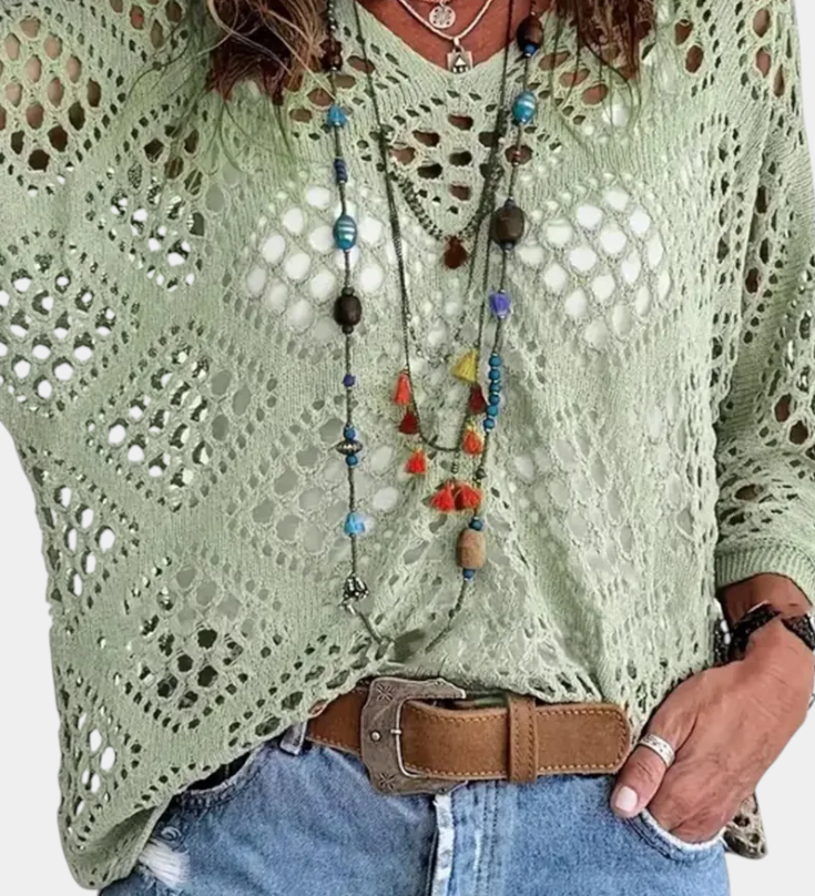 Elegante Blusa de Encaje Fern para un look sofisticado