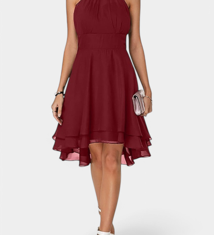 Vestido de Gasa con Volantes y Silueta Entallada Anouk - Elegancia y Estilo Perfecto
