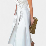Vestido Blazer sin Mangas Beverly de Corte A y Botones - Elegancia y Estilo en Cada Detalle