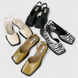 Zapatillas Acolchadas Cora con Diseño de Punta Cuadrada para Máxima Comodidad