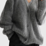 Elegante suéter de mezclilla de cachemira suave Daniela