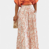 Conjunto Olivia Boho con Cuello en V y Pierna Ancha para un Estilo Unico