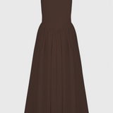 Elegante Vestido Midi Verona con Escote Cuadrado para Un Look Sofisticado