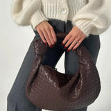 Bolso de Hombro Mediano de Tejido con Estilo Sage