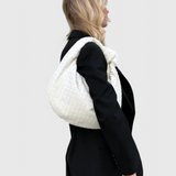 Bolso de Hombro Mediano de Tejido con Estilo Sage