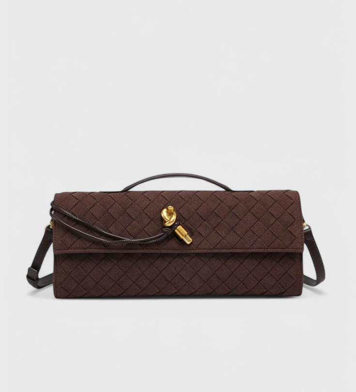 Elegante Bolso de Hombro Clásico en Ante por Melanie