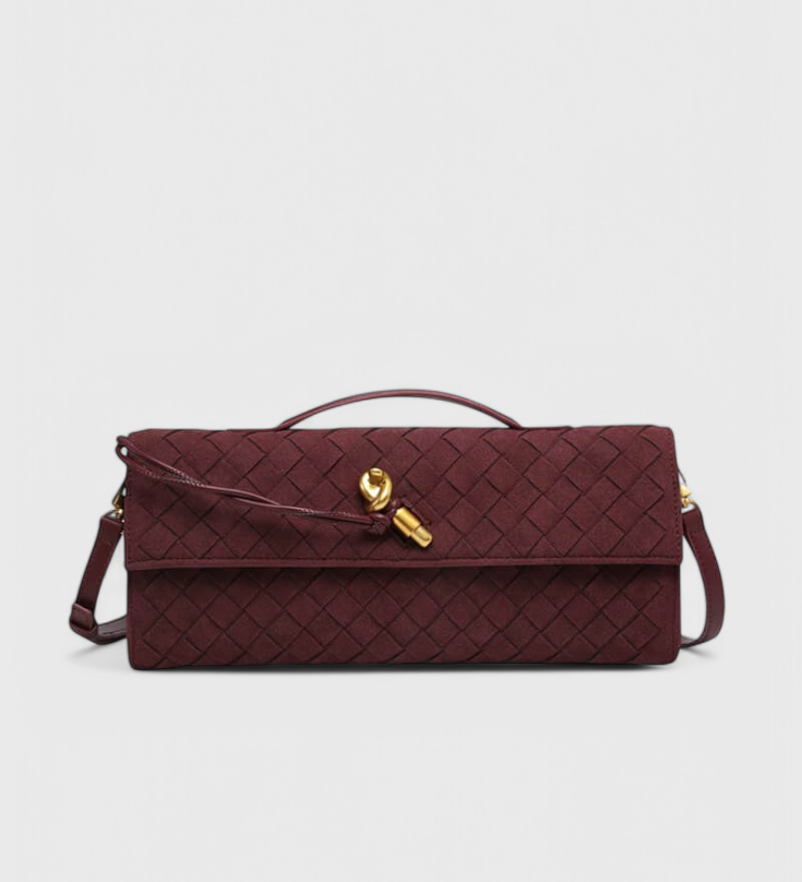 Elegante Bolso de Hombro Clásico en Ante por Melanie