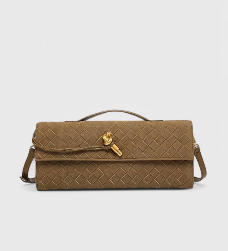 Elegante Bolso de Hombro Clásico en Ante por Melanie