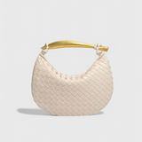 Elegante Bolso Gerda de Tejido con Asa Dorada para un Look Sofisticado
