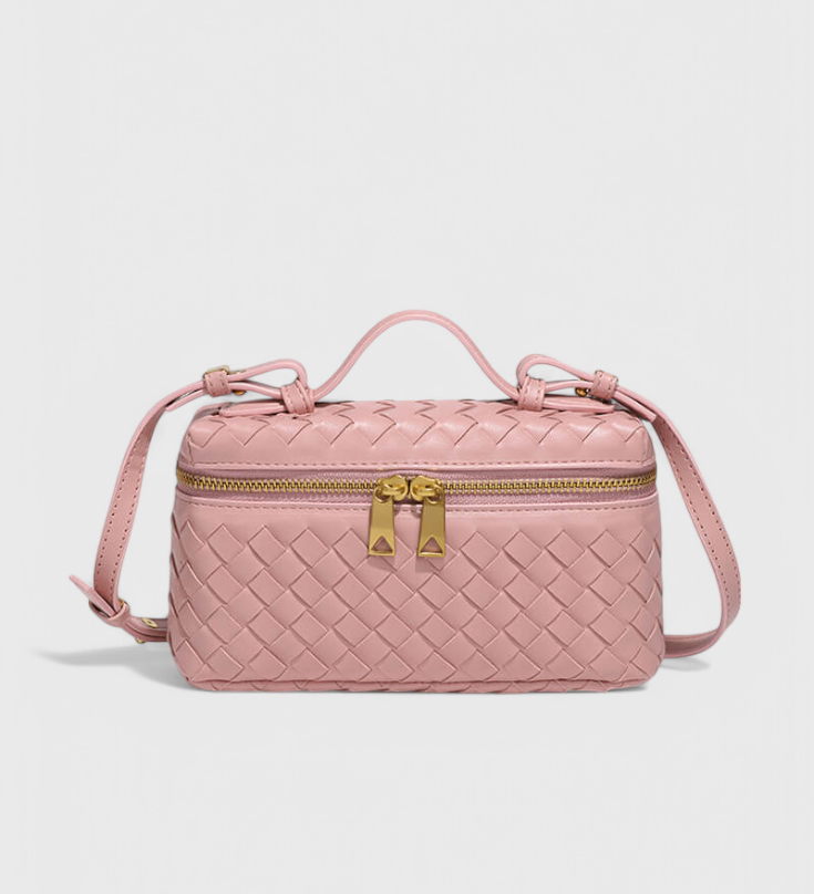 Bolso Milla Mini de Tejido con Elegantes Detalles Dorados