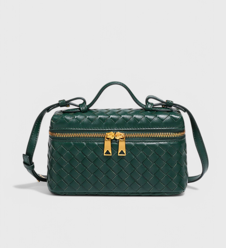 Bolso Milla Mini de Tejido con Elegantes Detalles Dorados