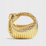 Bolso Satchel Compacto de Arenal de Salvia con Diseño Trenzado