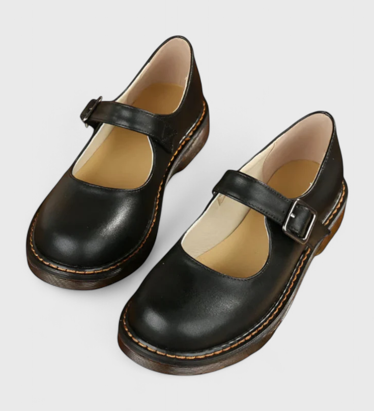 Lareina Zapatos Mary Jane Vintage con Correa Ajustable y Suela Confort para Todo el Día