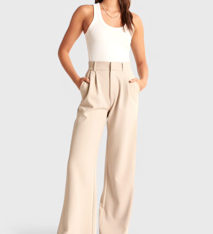 Tinashe Pantalones Tailored de Pierna Ancha - Estilo y Comodidad para tu Día a Día