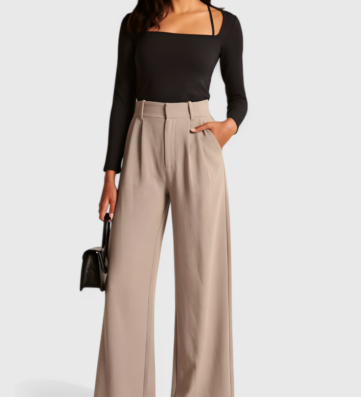Tinashe Pantalones Tailored de Pierna Ancha - Estilo y Comodidad para tu Día a Día