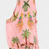 Evangeline Vestido Estampado con Elegantes Hombros Caídos