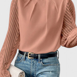 Blusa de Manga Longa Náutica Helga – Estilo Casual e Elegante