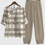 Ursula Conjunto Elegante de Camisa y Pantalón para un Estilo Relajado y Sofisticado