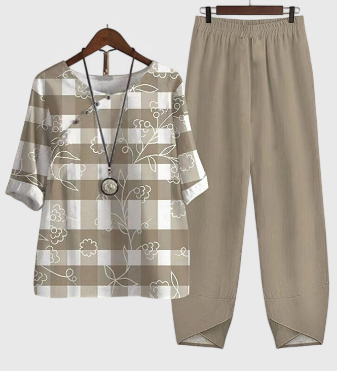 Ursula Conjunto Elegante de Camisa y Pantalón para un Estilo Relajado y Sofisticado