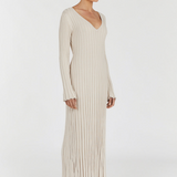 Darla Vestido de Punto Acanalado con Cinturón - Elegancia y Estilo en Cada Detalle