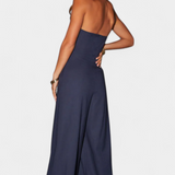 Vestido Monocromático Elegante sin Mangas