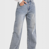 Roxy Jeans Vintage de Cintura Alta con Diseño Desgastado Elegante