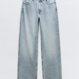 Roxy Jeans Vintage de Cintura Alta con Diseño Desgastado Elegante